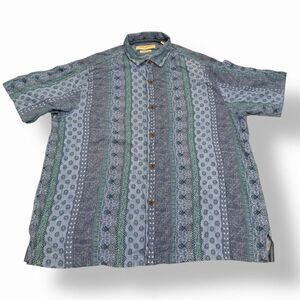Tommy Bahama Shirt Men's Pineapple Button Up Silk Short Sleeve Original Fit XL